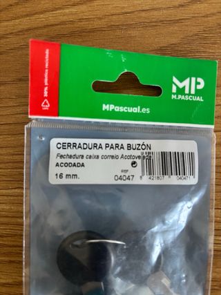 Cerradura para buzón MPascual 16 mm