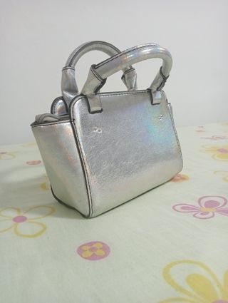 Bolso Plata Mano Hombro Bandolera