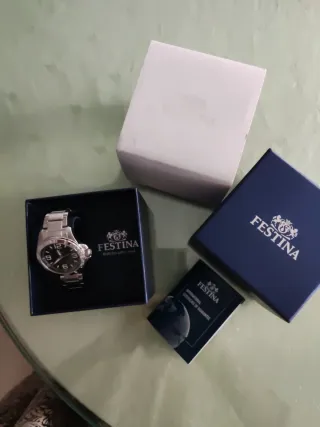 Reloj Festina Hombre Negro/Plateado nuevo