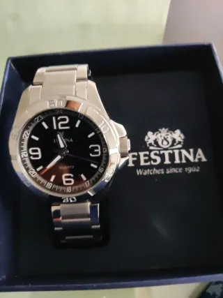 Reloj Festina Hombre Negro/Plateado nuevo