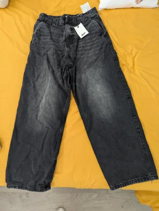 Pantalón Skater Fit Pull and Bear Negro Nuevo