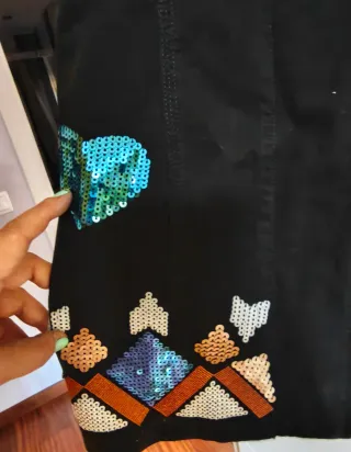 Vestido Desigual Negro Talla 42