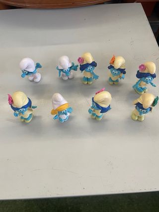 Colección de 9 figuras de Pitufos