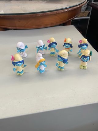 Colección de 9 figuras de Pitufos