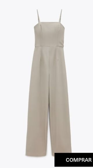 Mono Zara efecto piel beige. Nuevo 