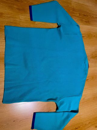 Jersey Lacoste cuello redondo azul Talla L