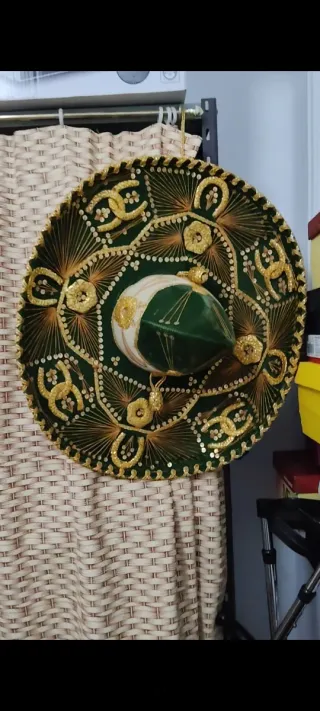 Sombrero Mariachi Verde Dorado..