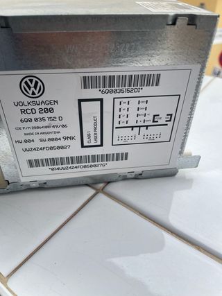 Radio Original Volkswagen Polo 2007