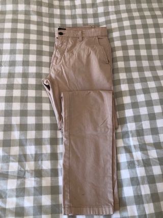 Pantalón chino Zara T.40 Beige