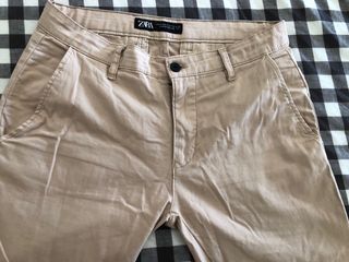 Pantalón chino Zara T.40 Beige