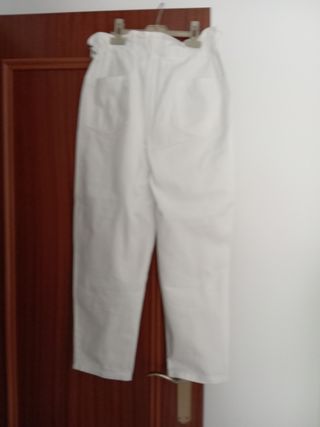 Pantalón blanco bombacho T/M