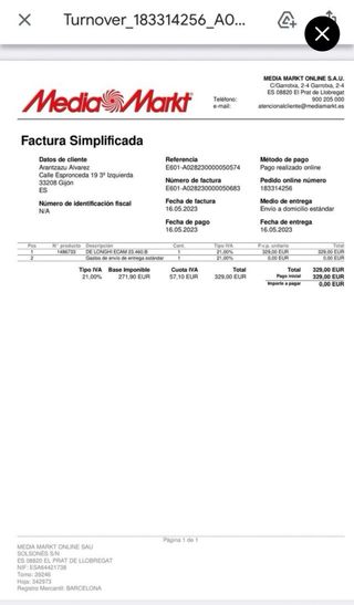 Cafetera Delonghi Cappuccino Automática