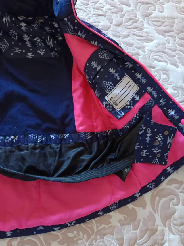 Abrigo nieve niña azul y rosa 122/128