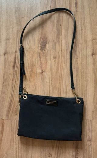 Bolso bandolera negro Mango