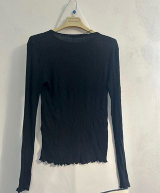 Camiseta Zara Manga Larga Negra Talla M
