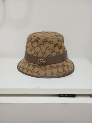 Gorro Gucci Beige/Marrón GG Monogram