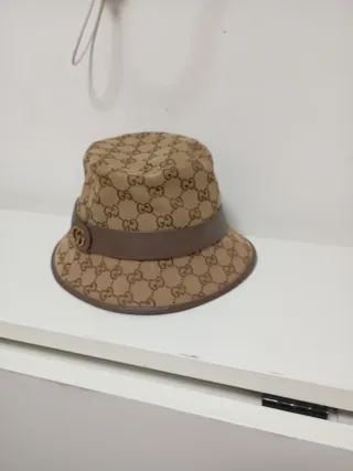 Gorro Gucci Beige/Marrón GG Monogram