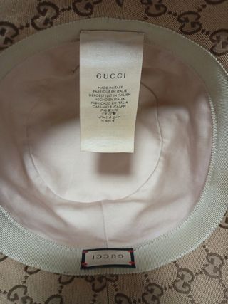 Gorro Gucci Beige/Marrón GG Monogram