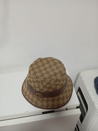 Gorro Gucci Beige/Marrón GG Monogram