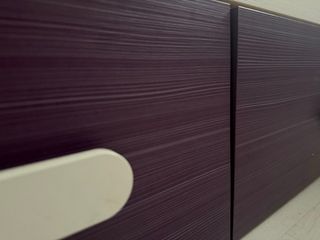 Conjunto Cama y Escritorio Blanco/Morado