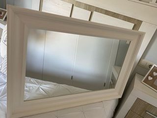 Espejo Beige Marco Madera