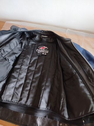 Chaqueta de Moto Alpinestars Negra y Azul