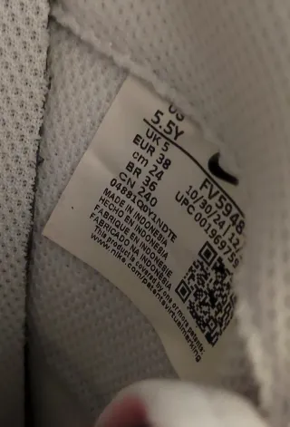 Nike Air Force 1 (GS) Rosa y Blanco