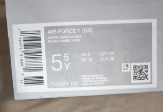 Nike Air Force 1 (GS) Rosa y Blanco