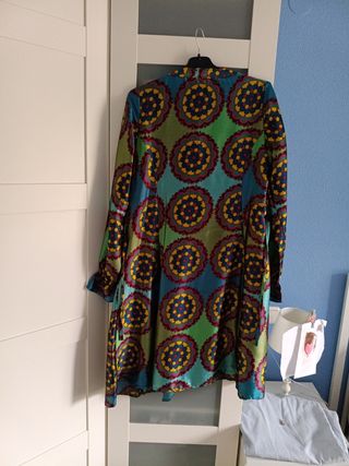 Vestido Desigual verde estampado XXL