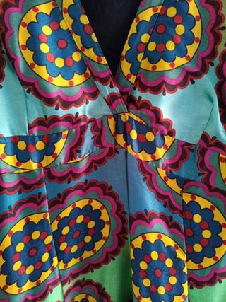 Vestido Desigual verde estampado XXL