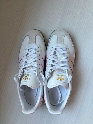 Adidas Samba Blancas y Rosas Talla 38