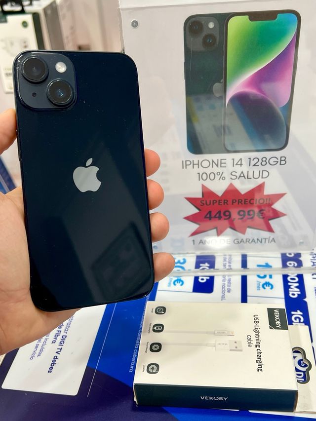 IPHONE 14 NEGRO 128GB SALUD 100%