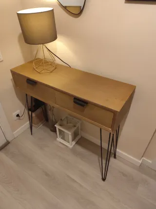 Mueble de entrada madera y metal