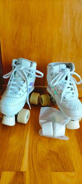 Patines Oxelo 4 Ruedas T.35+recambio frenos+bolsa