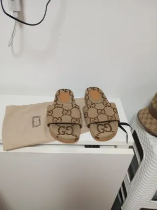 Chanclas Gucci Originales Poco Uso 