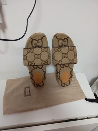 Chanclas Gucci Originales Poco Uso 