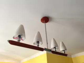 Lámpara de techo 4 focos. Recoger