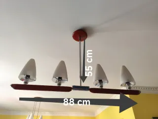 Lámpara de techo 4 focos. Recoger