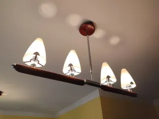 Lámpara de techo 4 focos. Recoger