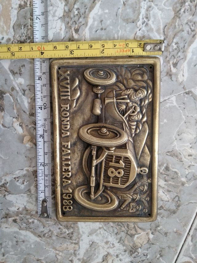 Placa XVIII Ronda Fallera 1988