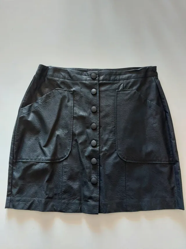 Gonna nera in pelle