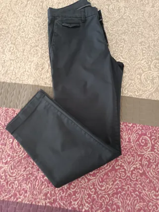 Pantalones de vestir azul marino para hombre