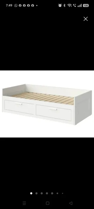 Cama nido blanca con cajones Ikea