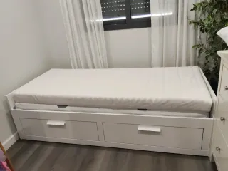 Cama nido blanca con cajones Ikea