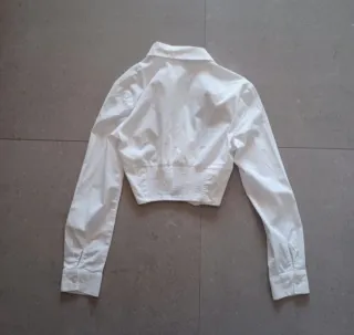 Camisa Bershka Torera Blanca Mujer