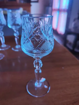 Calici da liquore a tulipano in cristallo