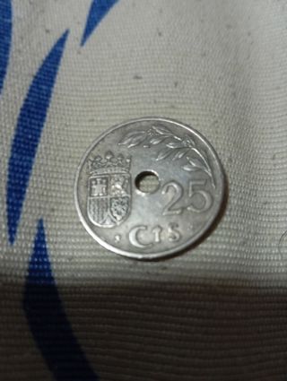 Moneda 25 cts 1937 España