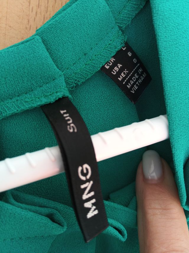 Blusa mujer sin mangas color verde azulado