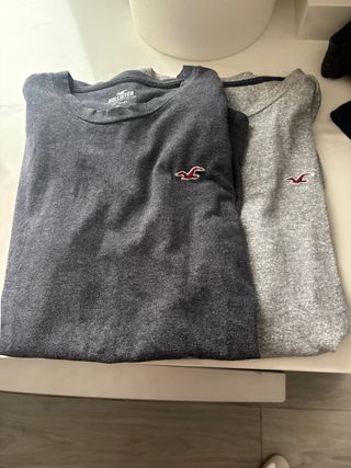 2 Camisetas Hollister Grises