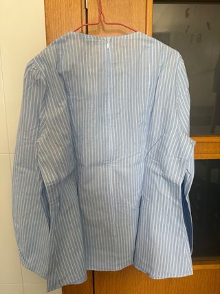 Blusa Massimo Dutti Rayas Azul y Blanco
